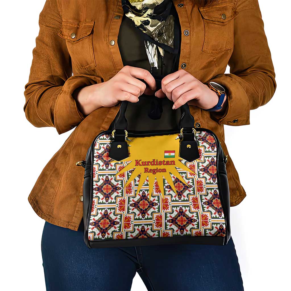 Iraq Kurdistan Region Shoulder Handbag Traditional Pattern Yellow Red Green TS04