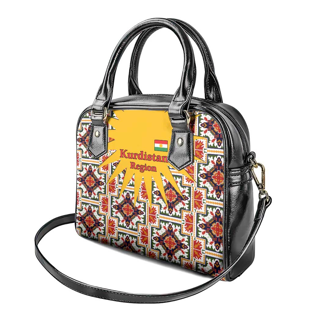 Iraq Kurdistan Region Shoulder Handbag Traditional Pattern Yellow Red Green TS04