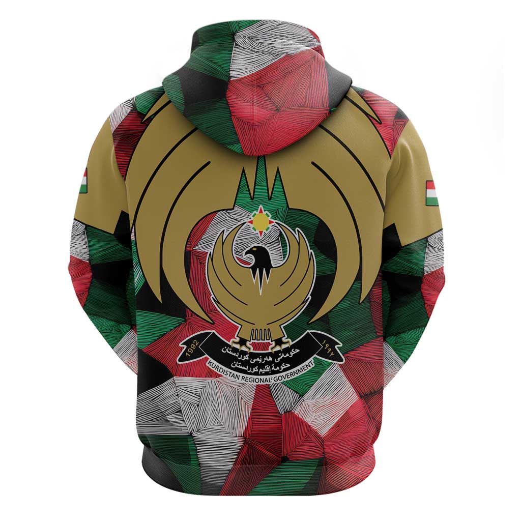 Kurdistan Region Iraq Hoodie Eagle Emblem Red Green Black TS04