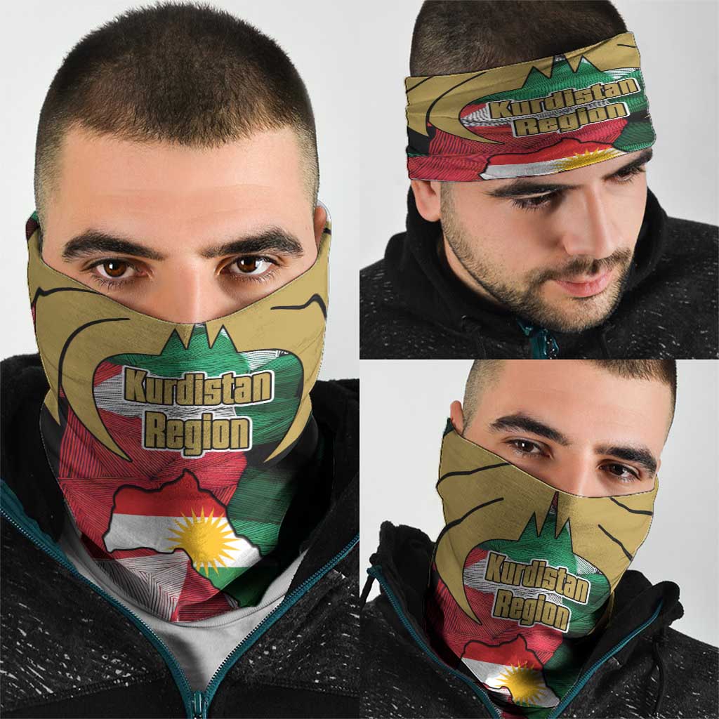 Kurdistan Region Iraq Neck Gaiter Eagle Emblem Red Green Black TS04