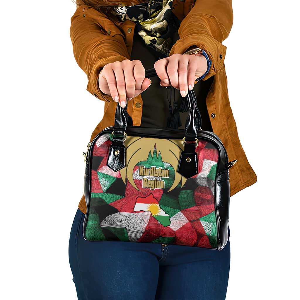 Kurdistan Region Iraq Shoulder Handbag Eagle Emblem Red Green Black TS04
