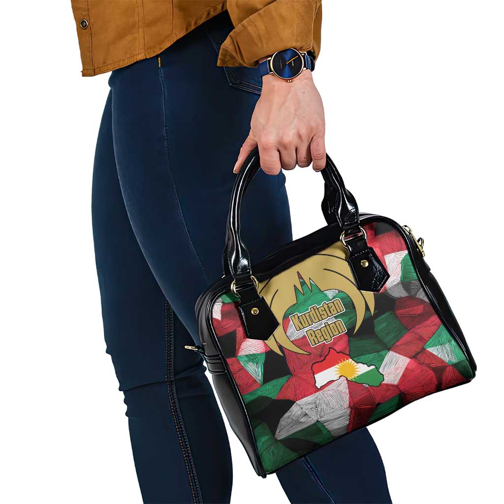 Kurdistan Region Iraq Shoulder Handbag Eagle Emblem Red Green Black TS04
