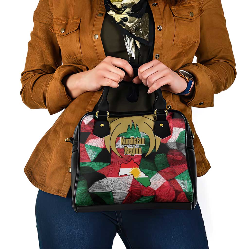 Kurdistan Region Iraq Shoulder Handbag Eagle Emblem Red Green Black TS04