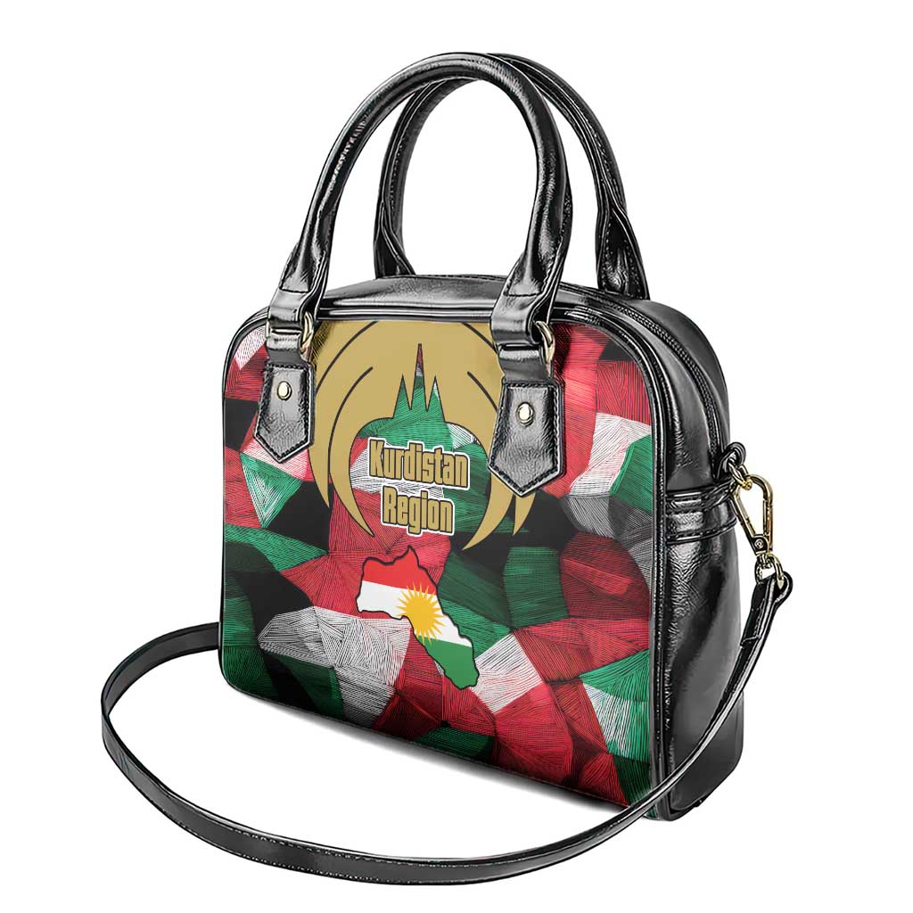 Kurdistan Region Iraq Shoulder Handbag Eagle Emblem Red Green Black TS04