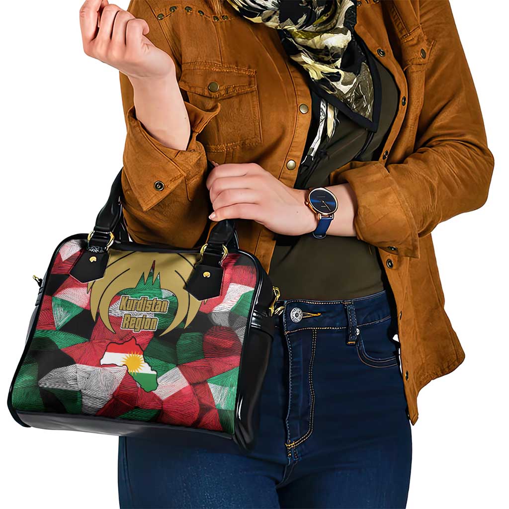 Kurdistan Region Iraq Shoulder Handbag Eagle Emblem Red Green Black TS04