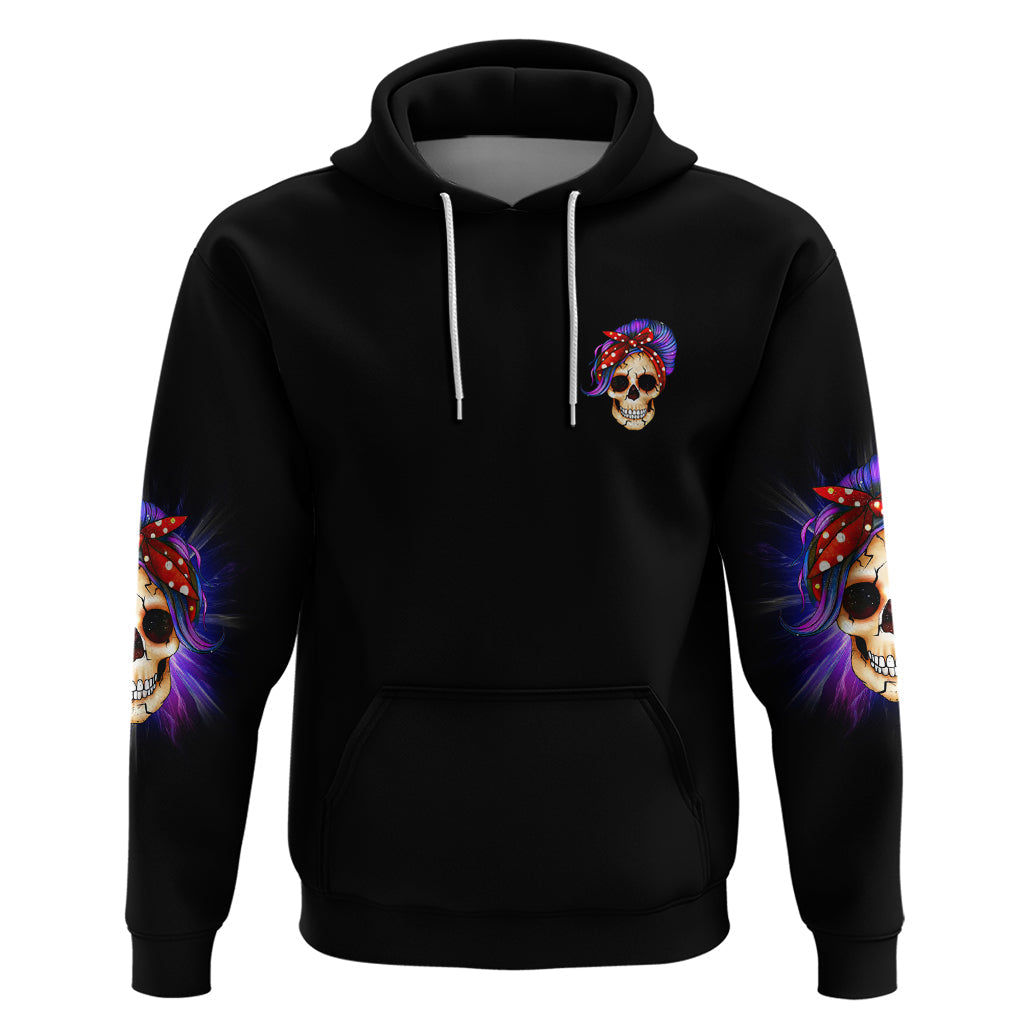 But Did You Die Mom Life Purple Messy Bun Hoodie TS04