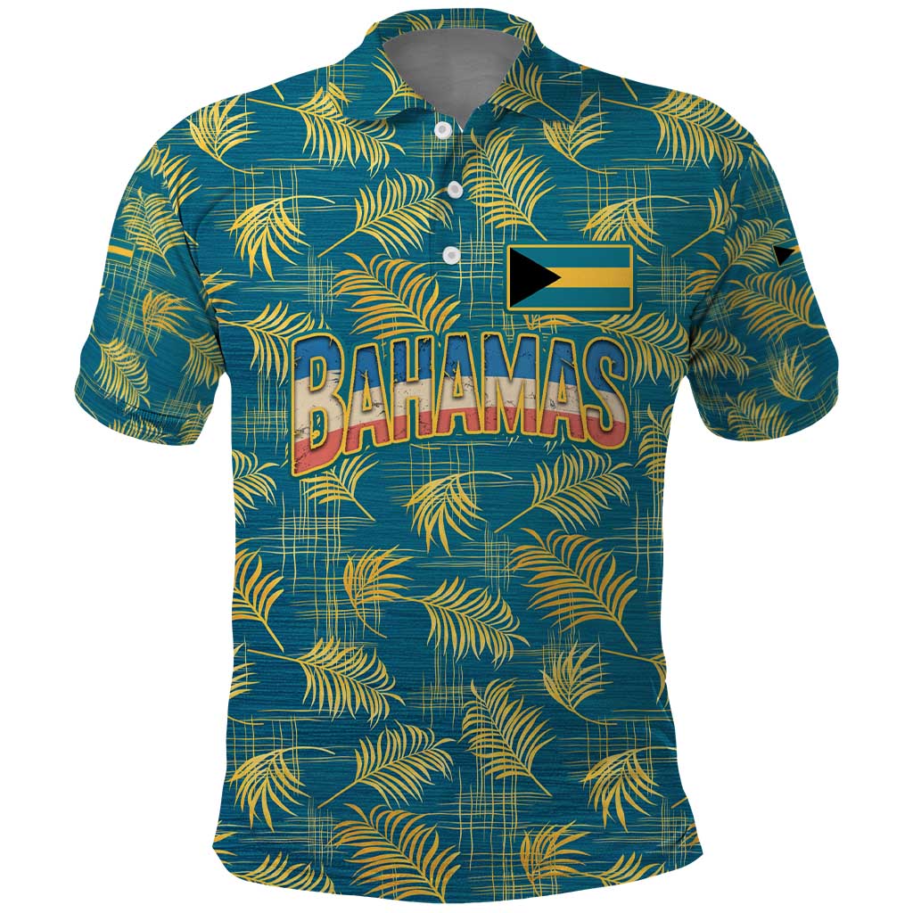 Bahamas Polo Shirt with Tropical Beach Sunset Palm Tree Ocean Spirit TS04