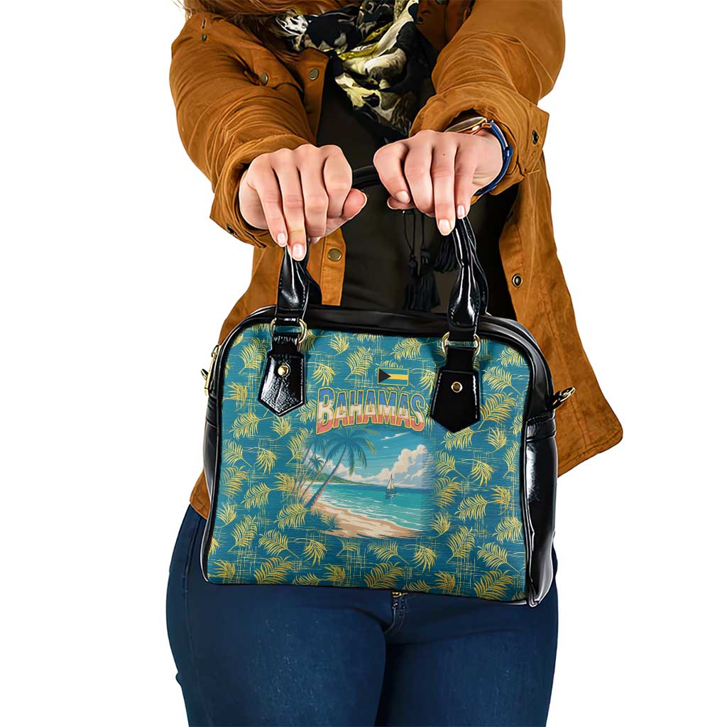 Bahamas Shoulder Handbag with Tropical Beach Sunset Palm Tree Ocean Spirit TS04