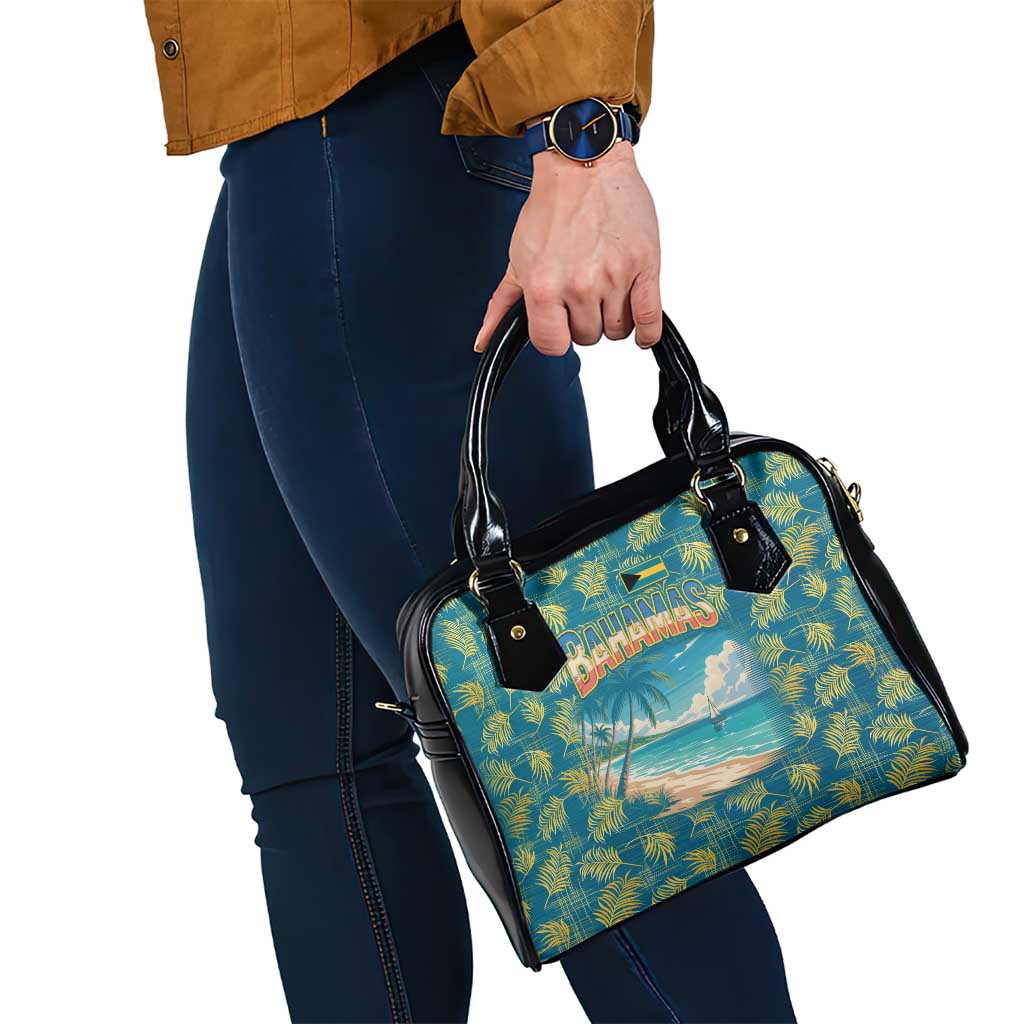 Bahamas Shoulder Handbag with Tropical Beach Sunset Palm Tree Ocean Spirit TS04