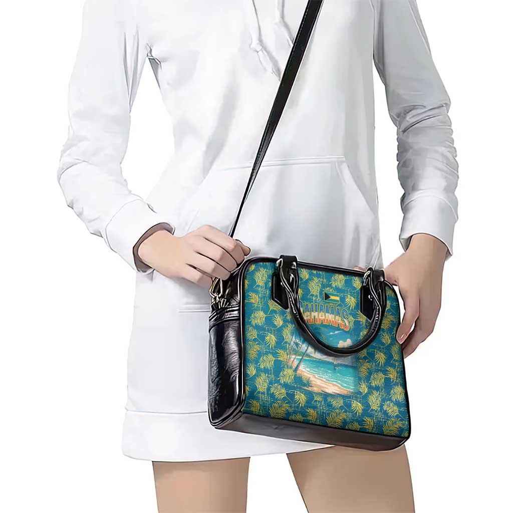 Bahamas Shoulder Handbag with Tropical Beach Sunset Palm Tree Ocean Spirit TS04