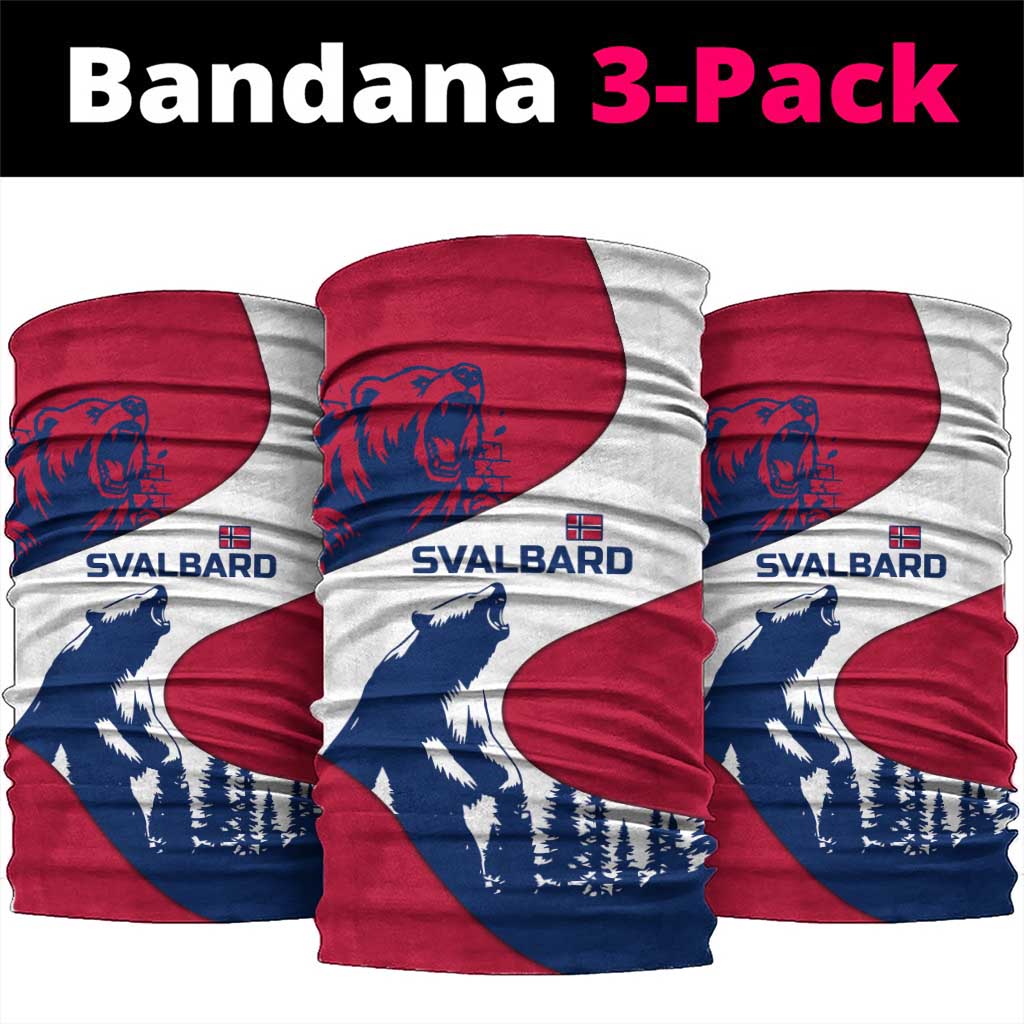 Svalbard Norway Neck Gaiter with Polar Bear Forest and Norwegian Flag TS04