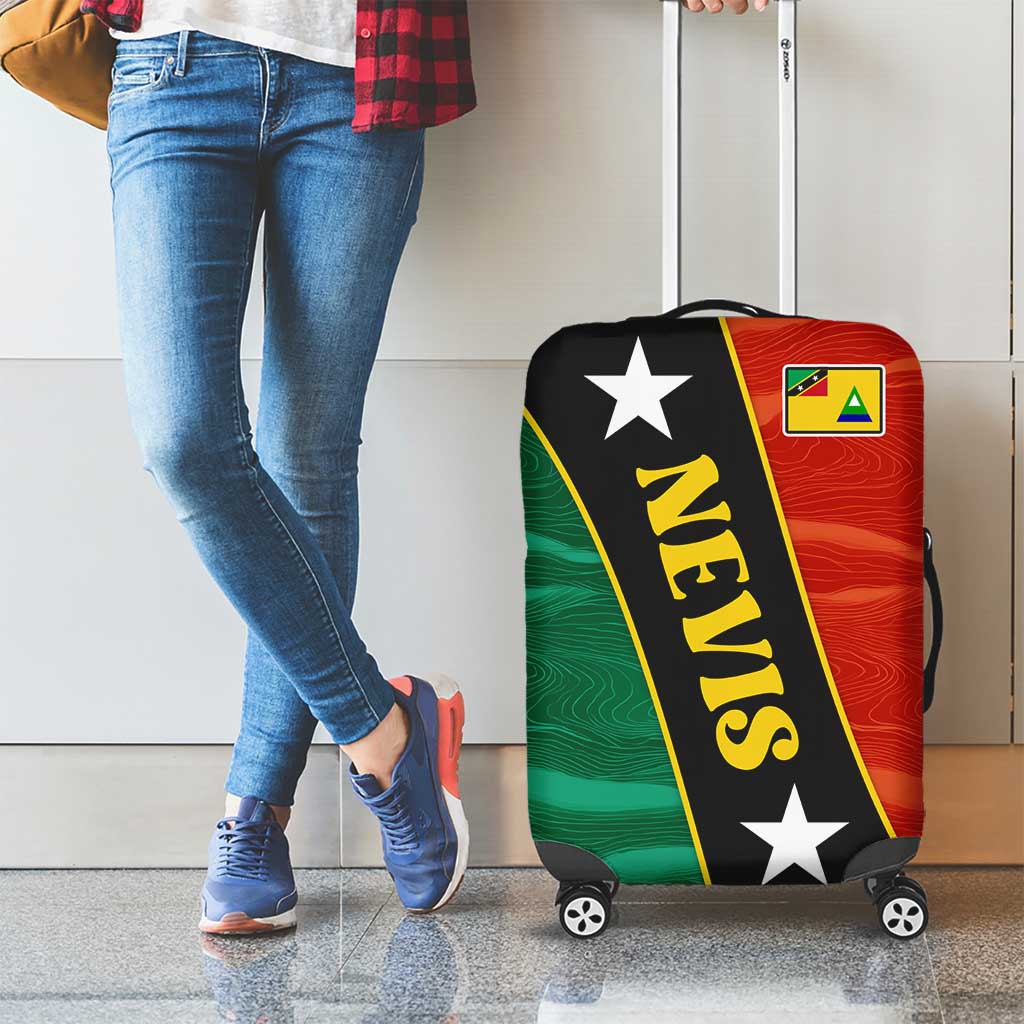 Nevis in Saint Kitts and Nevis Luggage Cover Star Design and Coat of Arms TS04