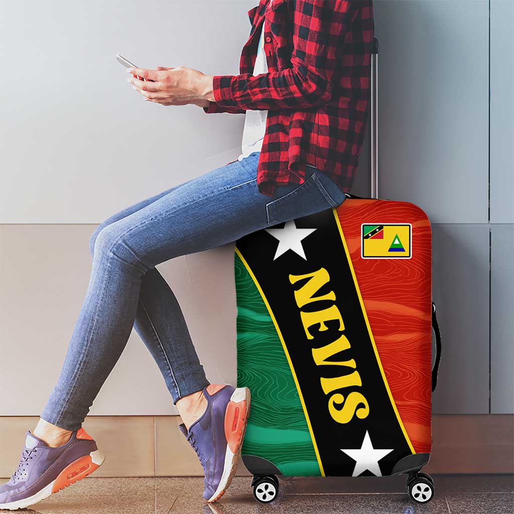 Nevis in Saint Kitts and Nevis Luggage Cover Star Design and Coat of Arms TS04