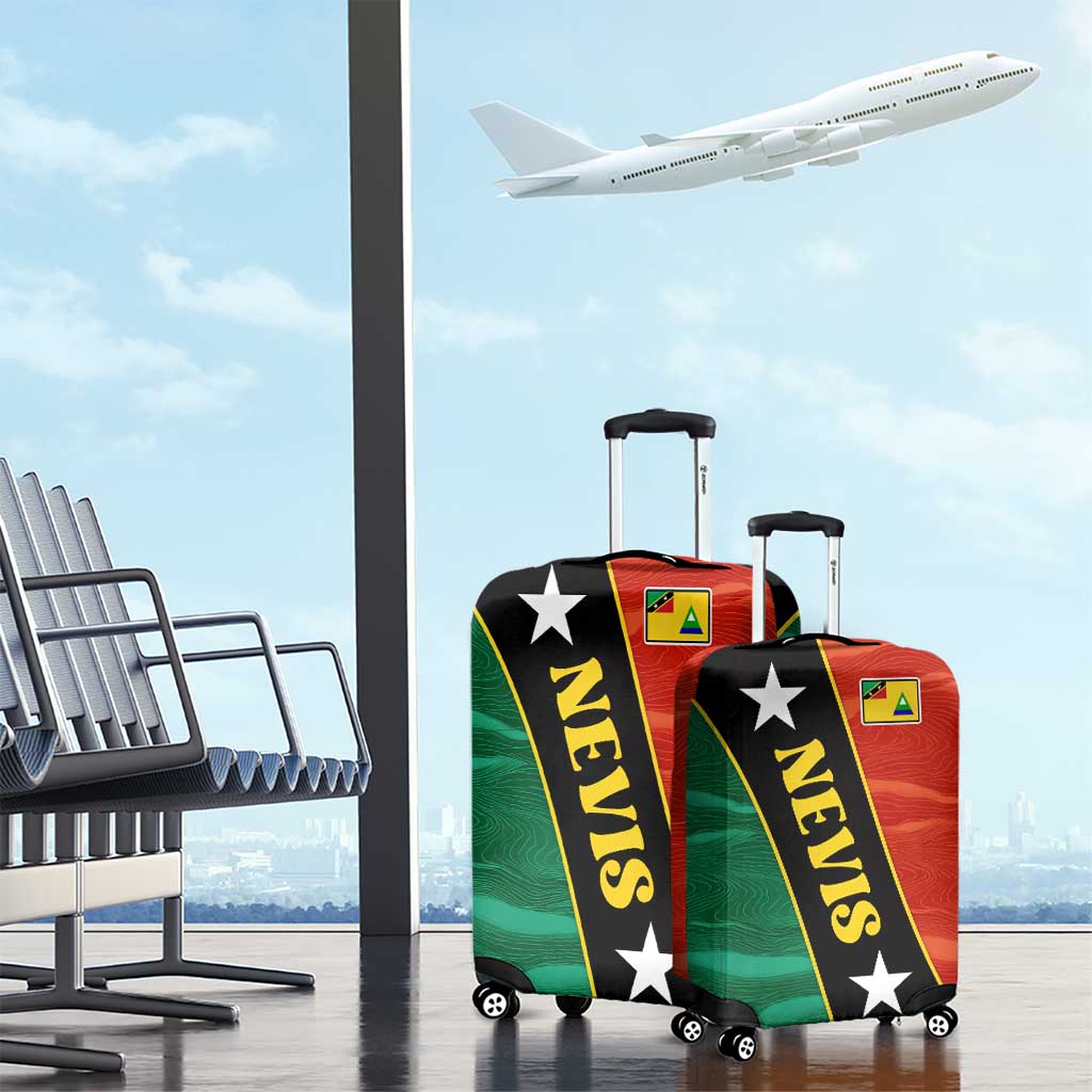 Nevis in Saint Kitts and Nevis Luggage Cover Star Design and Coat of Arms TS04