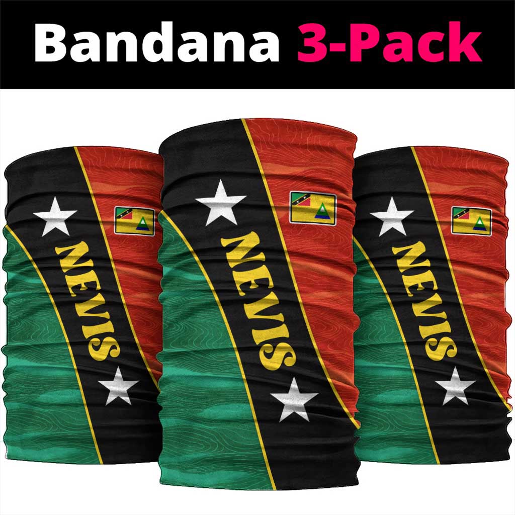 Nevis in Saint Kitts and Nevis Neck Gaiter Star Design and Coat of Arms TS04