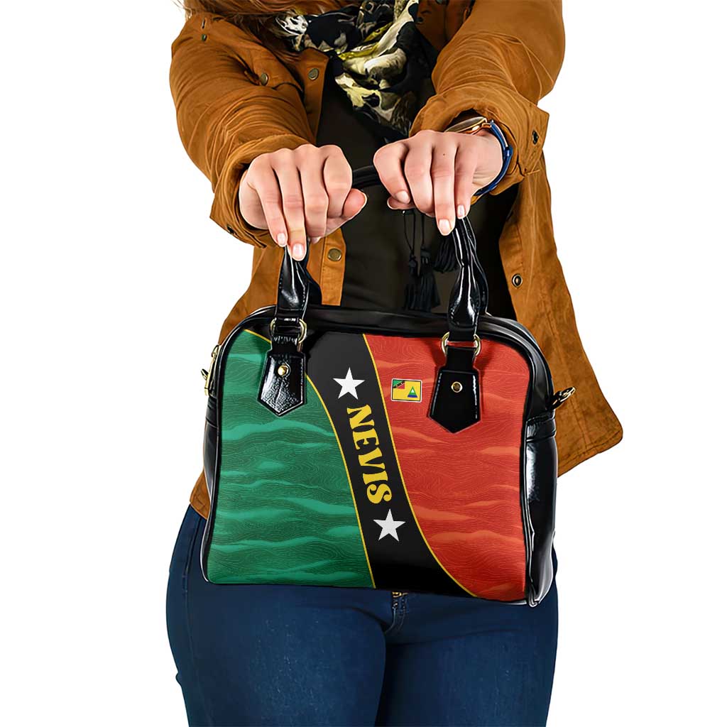 Nevis in Saint Kitts and Nevis Shoulder Handbag Star Design and Coat of Arms TS04