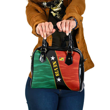 Nevis in Saint Kitts and Nevis Shoulder Handbag Star Design and Coat of Arms TS04