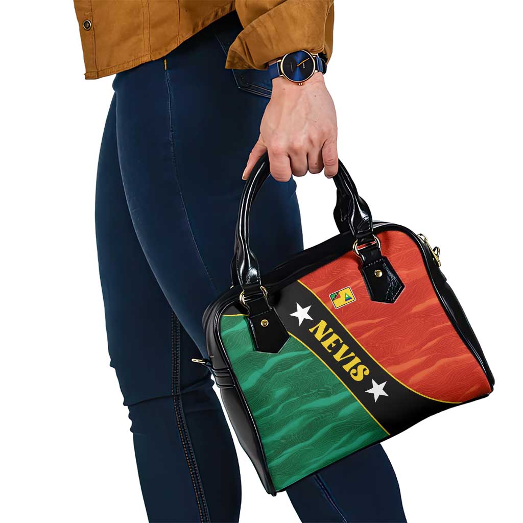 Nevis in Saint Kitts and Nevis Shoulder Handbag Star Design and Coat of Arms TS04