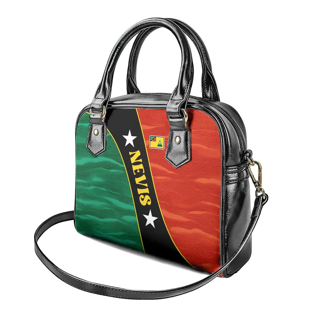 Nevis in Saint Kitts and Nevis Shoulder Handbag Star Design and Coat of Arms TS04
