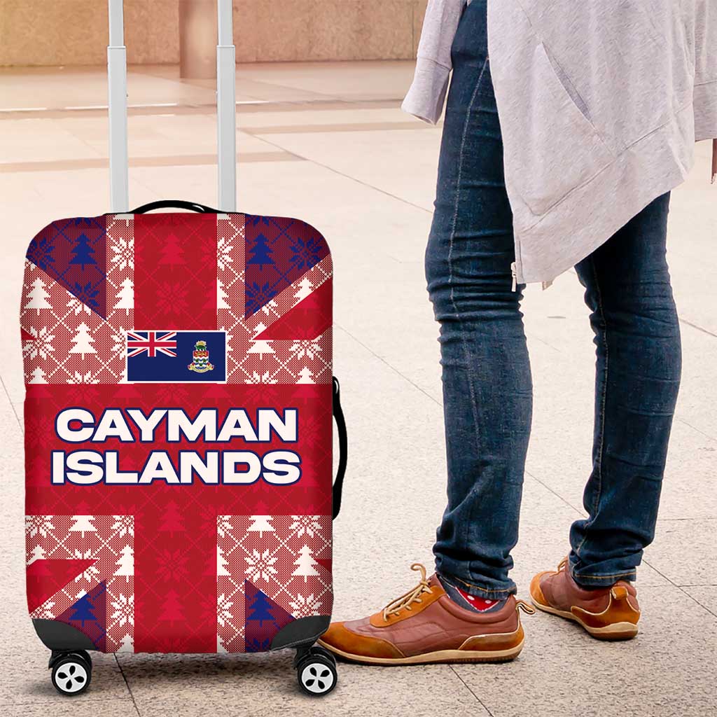 Cayman Islands Christmas Luggage Cover Xmas Pattern and Coat of Arms TS04