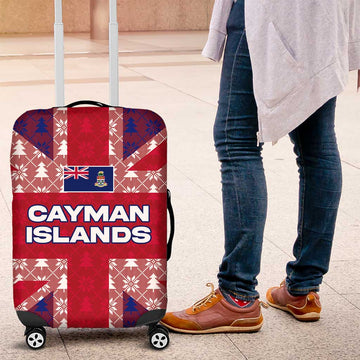 Cayman Islands Christmas Luggage Cover Xmas Pattern and Coat of Arms TS04