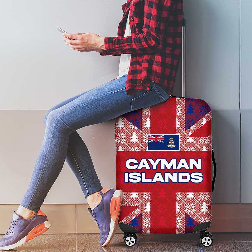 Cayman Islands Christmas Luggage Cover Xmas Pattern and Coat of Arms TS04