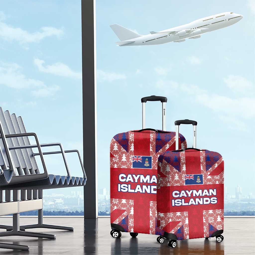 Cayman Islands Christmas Luggage Cover Xmas Pattern and Coat of Arms TS04