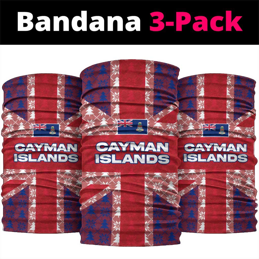 Cayman Islands Christmas Neck Gaiter Xmas Pattern and Coat of Arms TS04