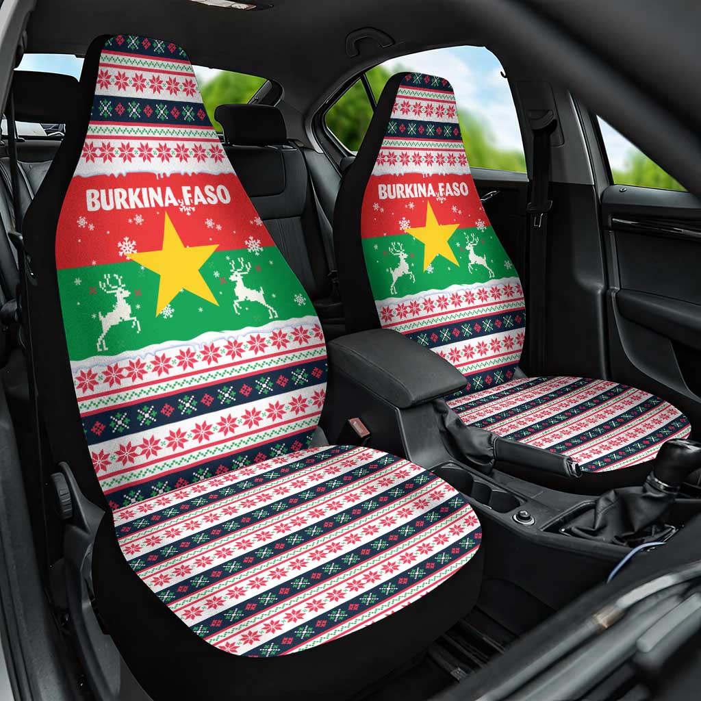 Christmas Burkina Faso Car Seat Cover Reindeer Star Design TS04