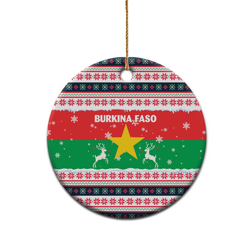 Christmas Burkina Faso Ceramic Ornament Reindeer Star Design TS04