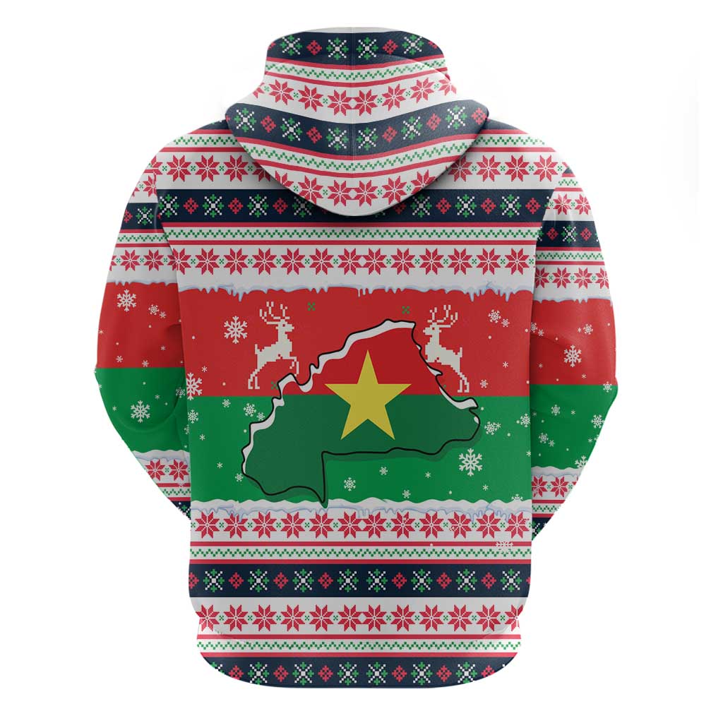 Christmas Burkina Faso Hoodie Reindeer Star Design TS04