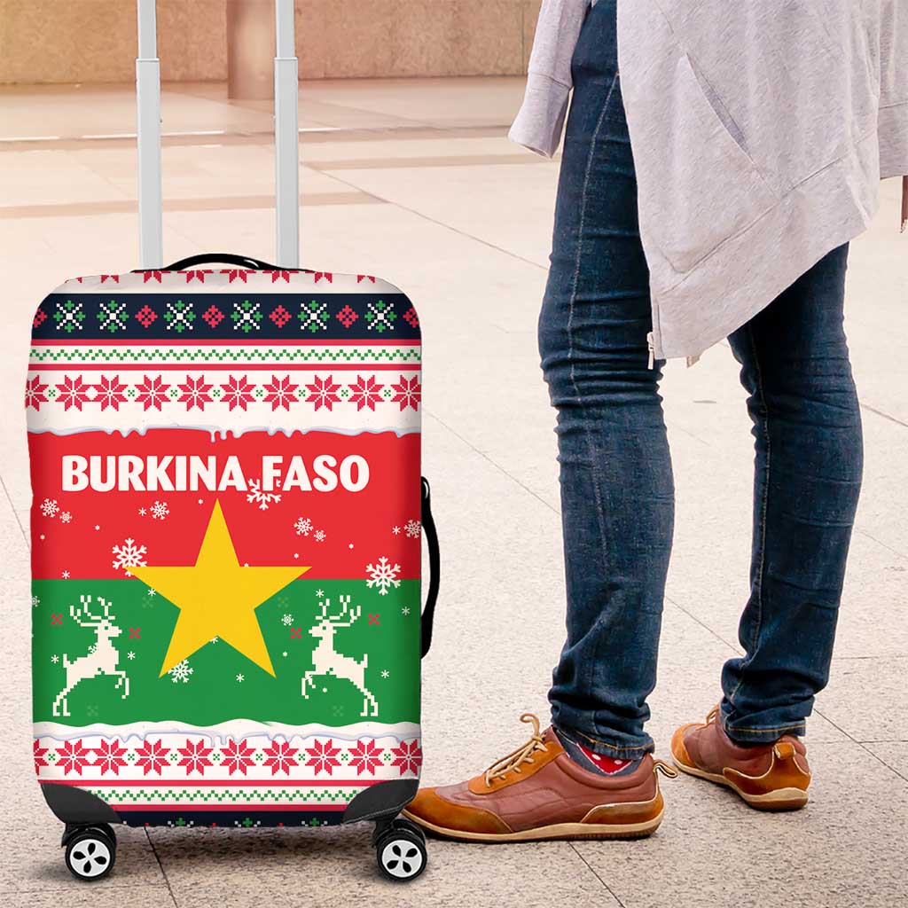 Christmas Burkina Faso Luggage Cover Reindeer Star Design TS04
