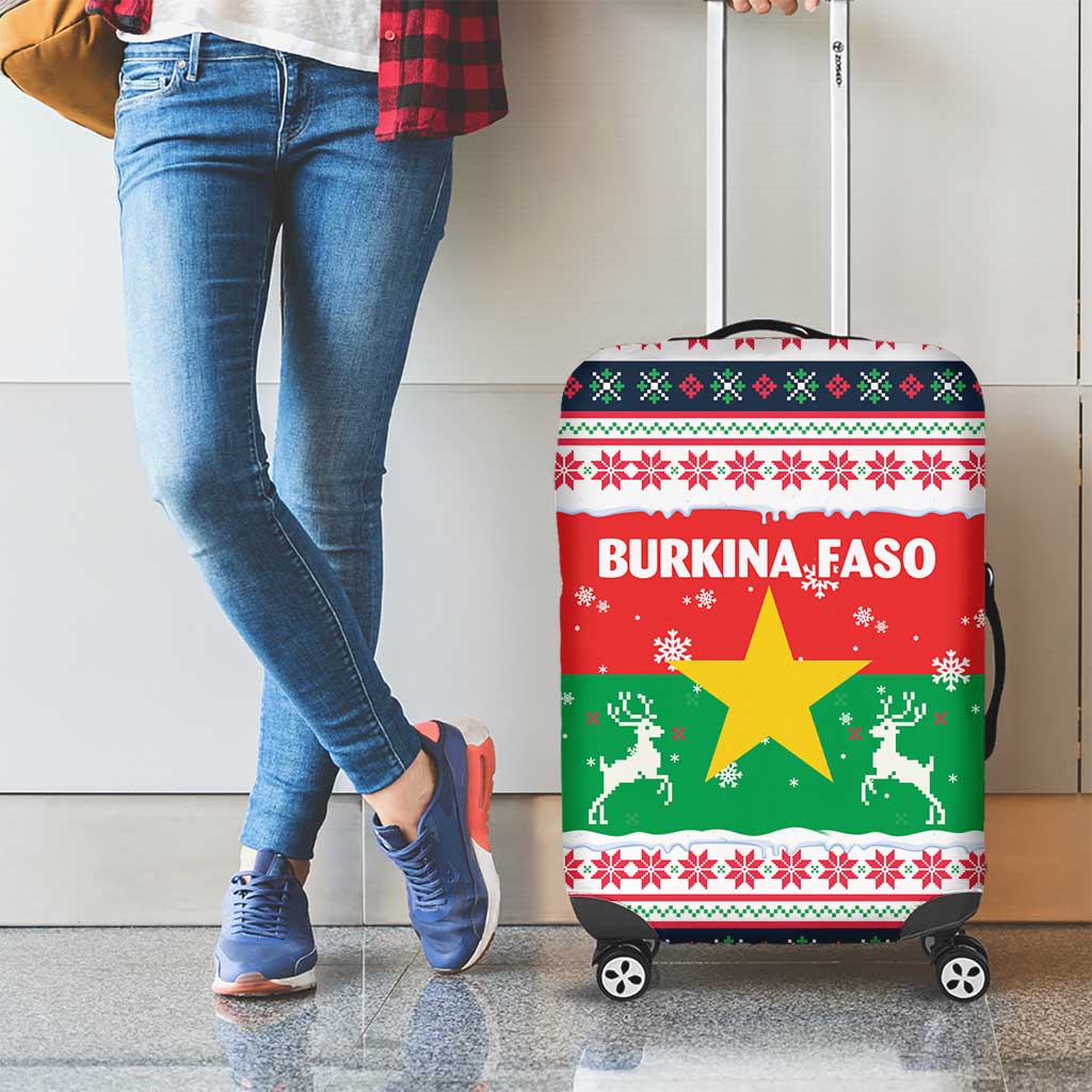 Christmas Burkina Faso Luggage Cover Reindeer Star Design TS04