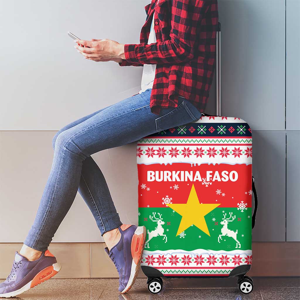 Christmas Burkina Faso Luggage Cover Reindeer Star Design TS04