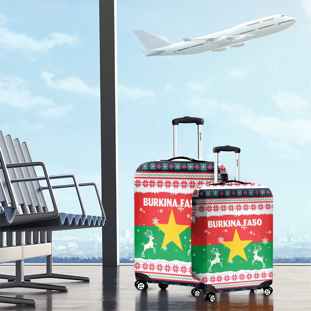 Christmas Burkina Faso Luggage Cover Reindeer Star Design TS04