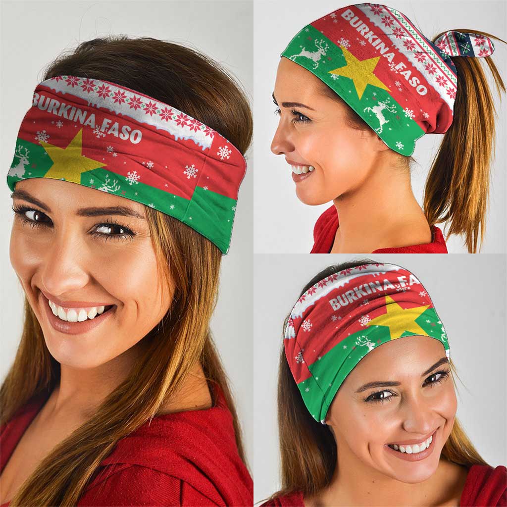Christmas Burkina Faso Neck Gaiter Reindeer Star Design TS04