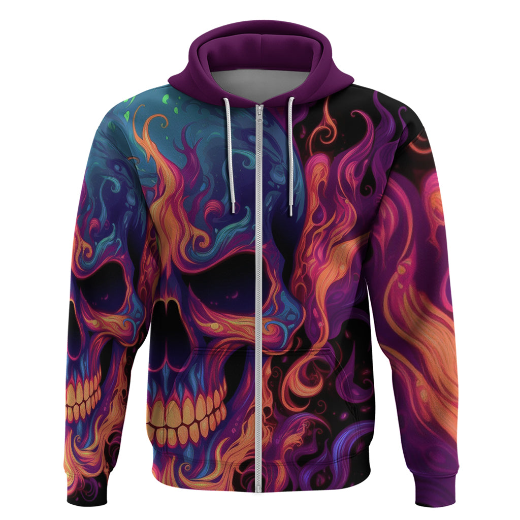 Colorful Fire Skull Hoodie I'm not rude i just have the balls to say what everyone else is Thingking TS04