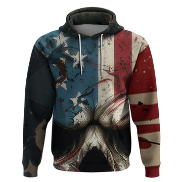 American Flag Skull Hoodie I'm Not Anti - Social I'm Just Not User Friendly TS04