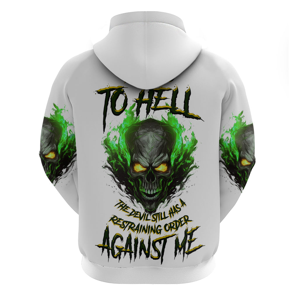 I Can't Go To Hell Fire Eyes Skull Hoodie TS04