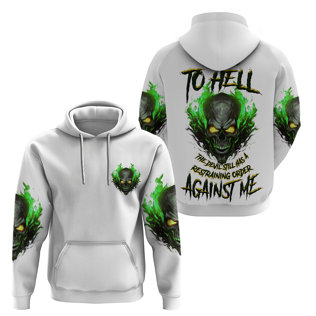 I Can't Go To Hell Fire Eyes Skull Hoodie TS04