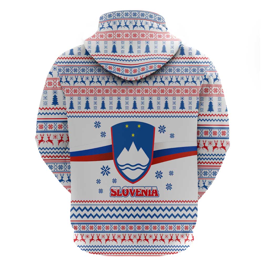Slovenian Winter Hoodie Ljubljana Dragon with Nordic Snowflakes and Alpine Vibes TS04