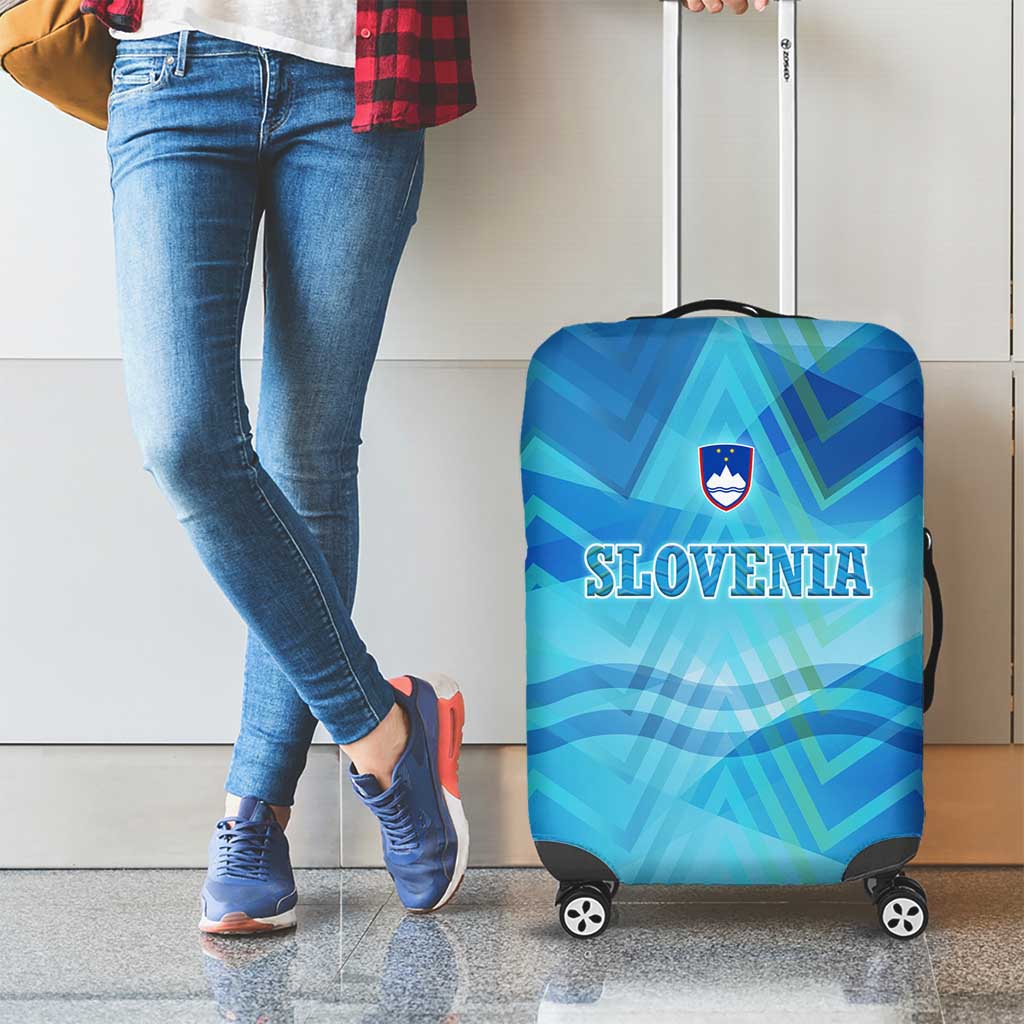 Slovenia Sport Luggage Cover Alpine-Inspired Design with National Crest TS04