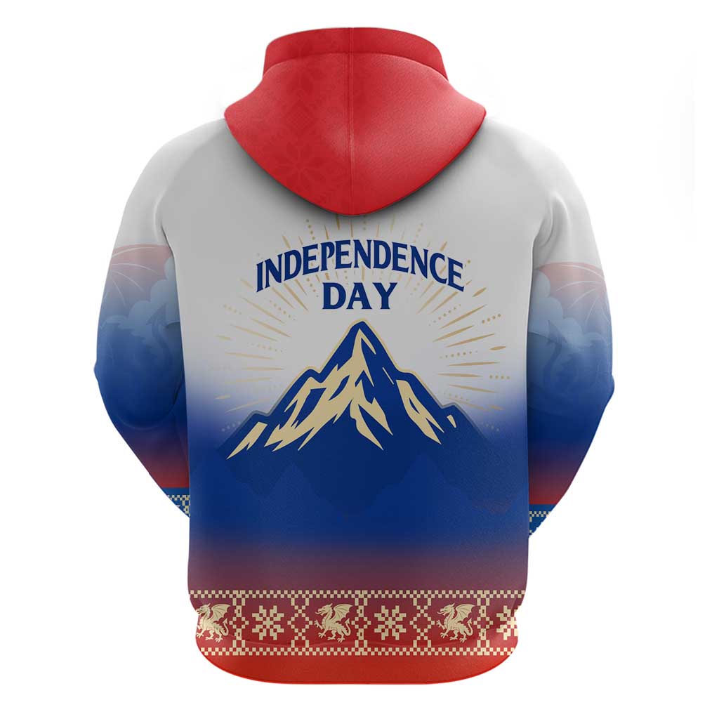 Slovenian Independence Hoodie 1990 Tribute with Dragon Emblem and Alpine Legacy TS04