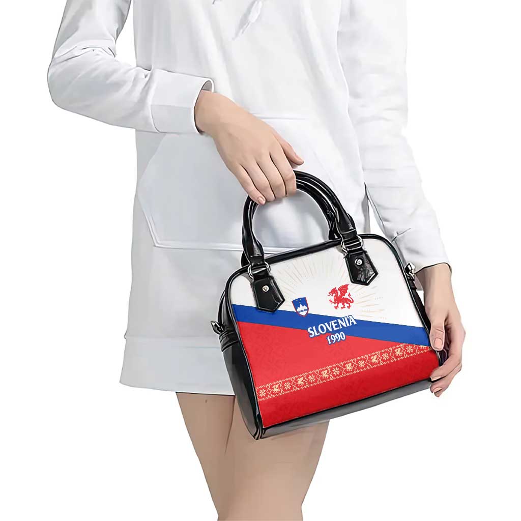 Slovenian Independence Shoulder Handbag 1990 Tribute with Dragon Emblem and Alpine Legacy TS04
