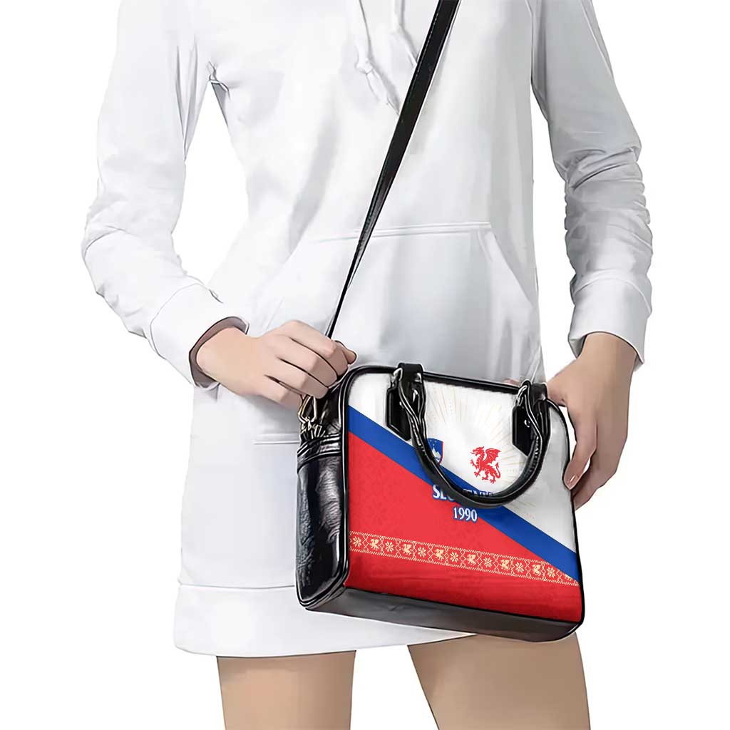 Slovenian Independence Shoulder Handbag 1990 Tribute with Dragon Emblem and Alpine Legacy TS04