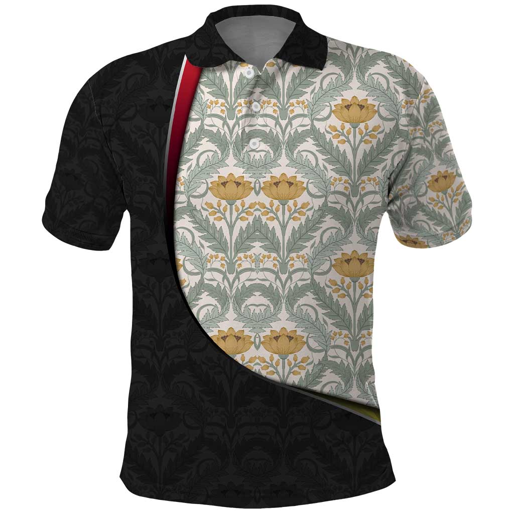 Belgium Polo Shirt with Grand Place Brussels Art Nouveau Floral Spirit TS04