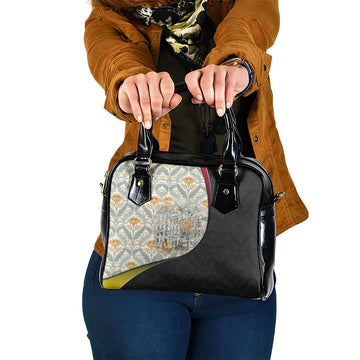 Belgium Shoulder Handbag with Grand Place Brussels Art Nouveau Floral Spirit TS04