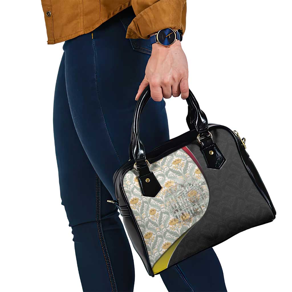 Belgium Shoulder Handbag with Grand Place Brussels Art Nouveau Floral Spirit TS04