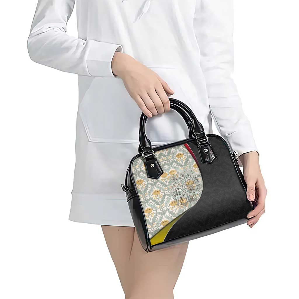 Belgium Shoulder Handbag with Grand Place Brussels Art Nouveau Floral Spirit TS04