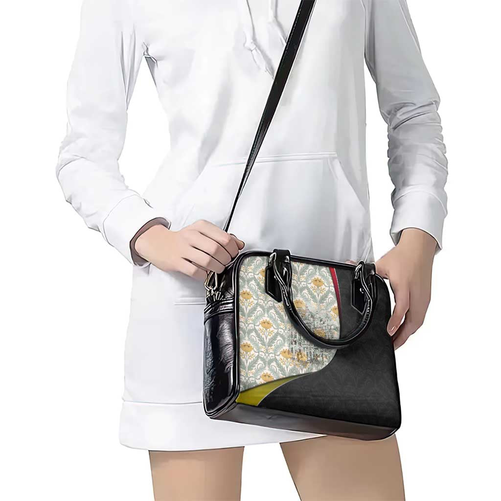 Belgium Shoulder Handbag with Grand Place Brussels Art Nouveau Floral Spirit TS04